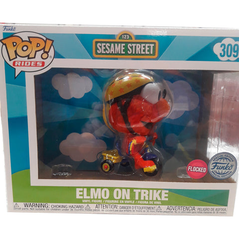 POP  Rider Sesame Street Elmo on Trike flocked Exclusive