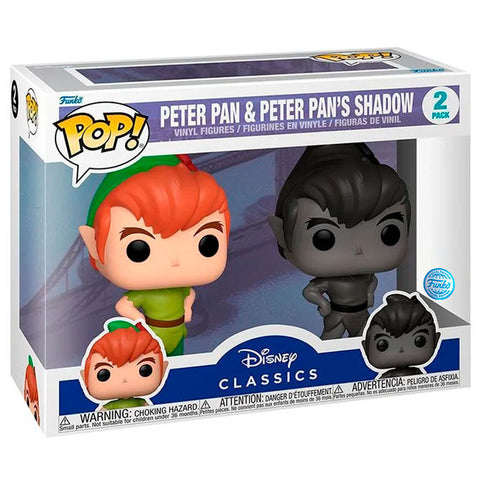 POP! Disney Peter Pan - Peter Pan & Peter Pans Shadow pack 2 figures Exclusive