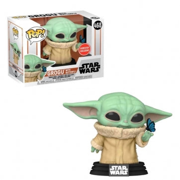 POP! Star Wars: The Mandalorian - Grogu (Baby Yoda) with Butterfly  (Exclusive)