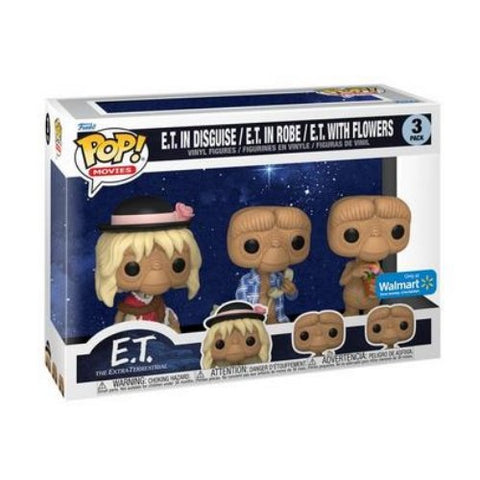 POP! Movies: E.T. - E.T. in Disguise, E.T. in Robe, E.T. with Flowers 3-Pack  (Exclusive)