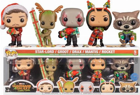 POP! Marvel: Holiday - Star-Lord, Groot, Drax, Mantis, Rocket 5-Pack (Exclusive)