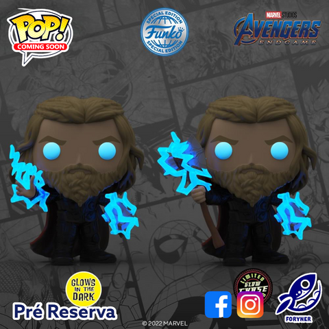 POP! Bundle of 2: Avengers: Endgame - Thor with Thunder (GITD) and Thor with Stormbreaker (GITD Chase) (Exclusive)