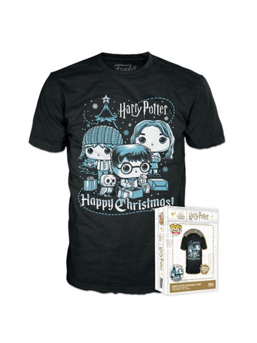 Funko Boxed Tee Holiday- Ron, Hermione, Harry