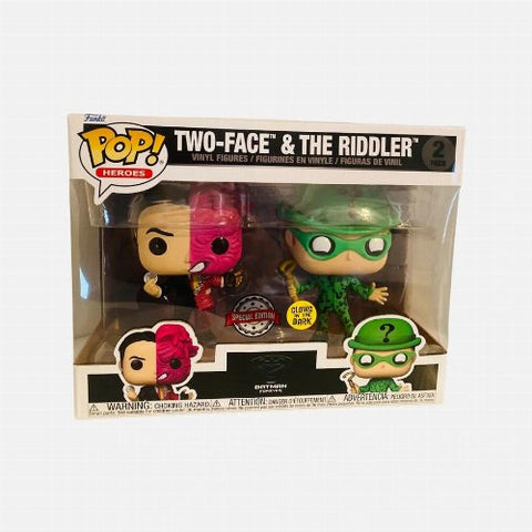 POP! DC Heroes - Two-Face & The Riddler (GITD) 2-Pack (Exclusive)
