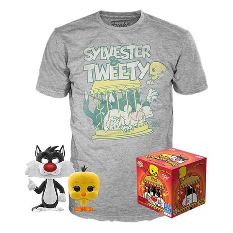 POP & Tee Looney Tunes Sylvestre and Tweety Flocked Exclusive