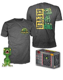 Jurassic Park POP! & Tee Box Clever Raptor