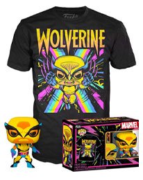Marvel X-Men POP! & Tee Box Wolverine (Blacklight)